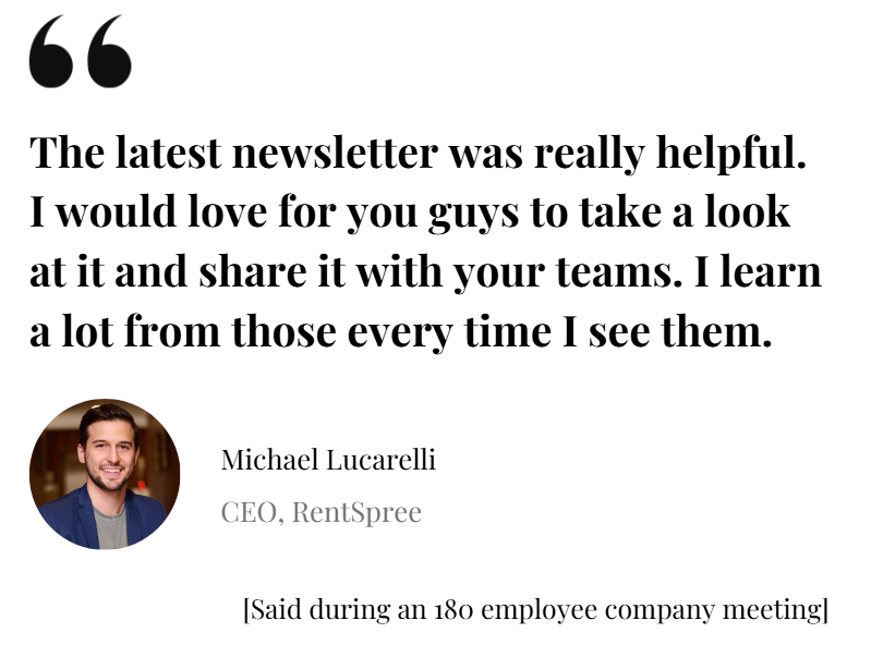 Quote from CEO